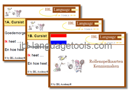 Rollenspelkaarten - Kennismaken - Nederlands