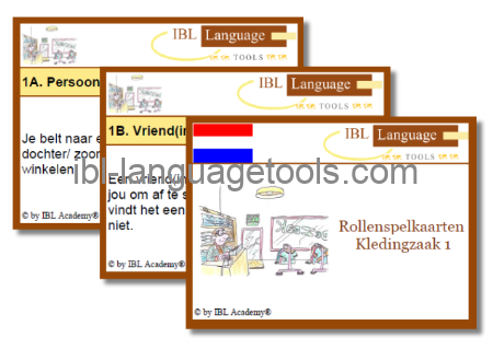 Rollenspelkaarten - Kledingzaak 1 - Nederlands