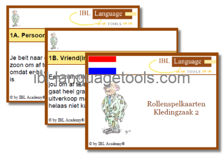 Rollenspelkaarten - Kledingzaak 2 - Nederlands