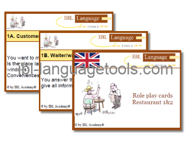 Rollenspelkaarten - Restaurant 1 & 2 - Engels