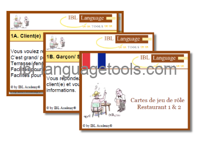 Rollenspelkaarten - Restaurant 1 & 2 - Frans