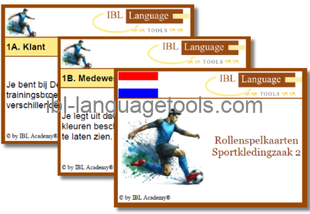 Rollenspelkaarten - Sportkledingzaak 2 - Nederlands